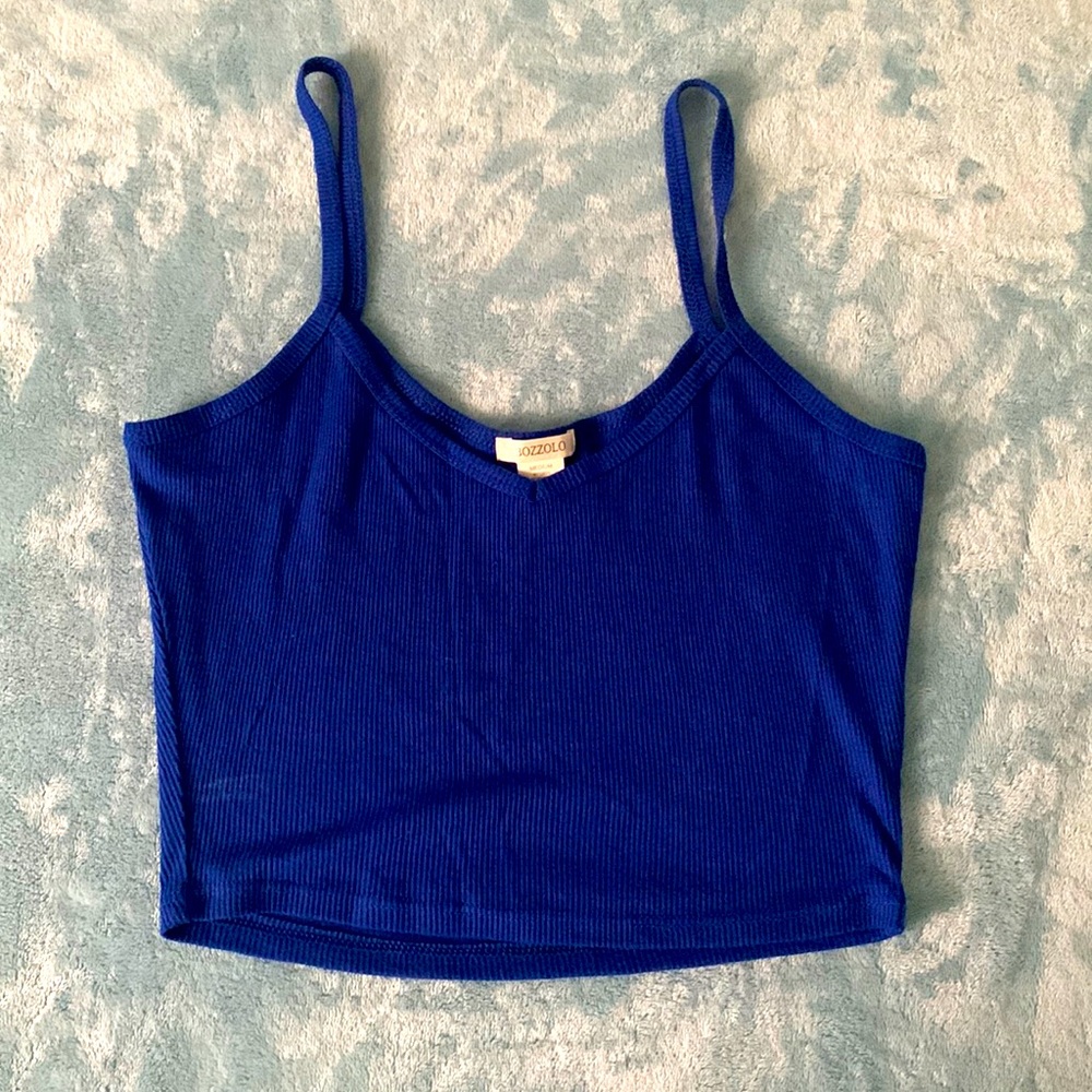 blue crop top size M